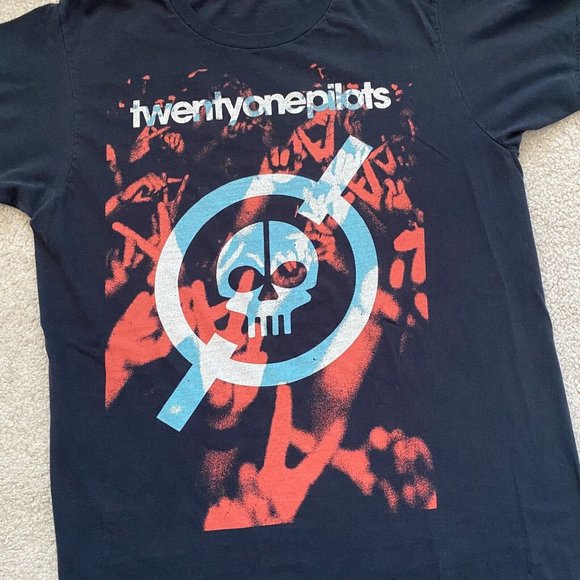 Twenty One Pilots Chest Approx. 19.5'' Skeleton Clique Graphic Band Tee T-Shirt - Picture 3 of 12